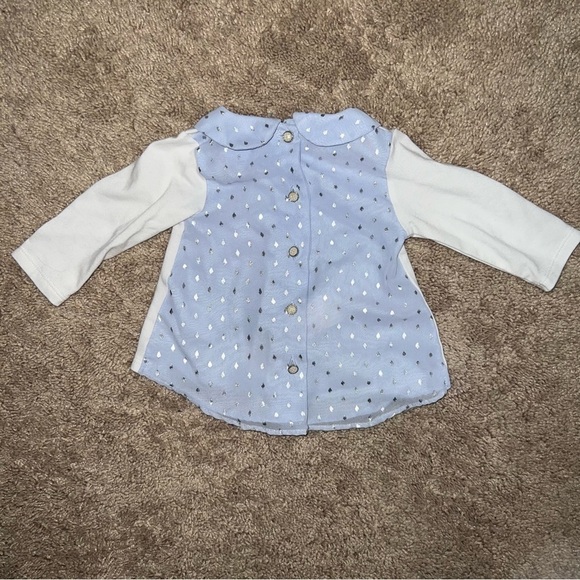3/$25 🍄 Dylan & Abby Baby Girl Swan Princess Ruffled Shirt Size 0-3 Months - Picture 5 of 11